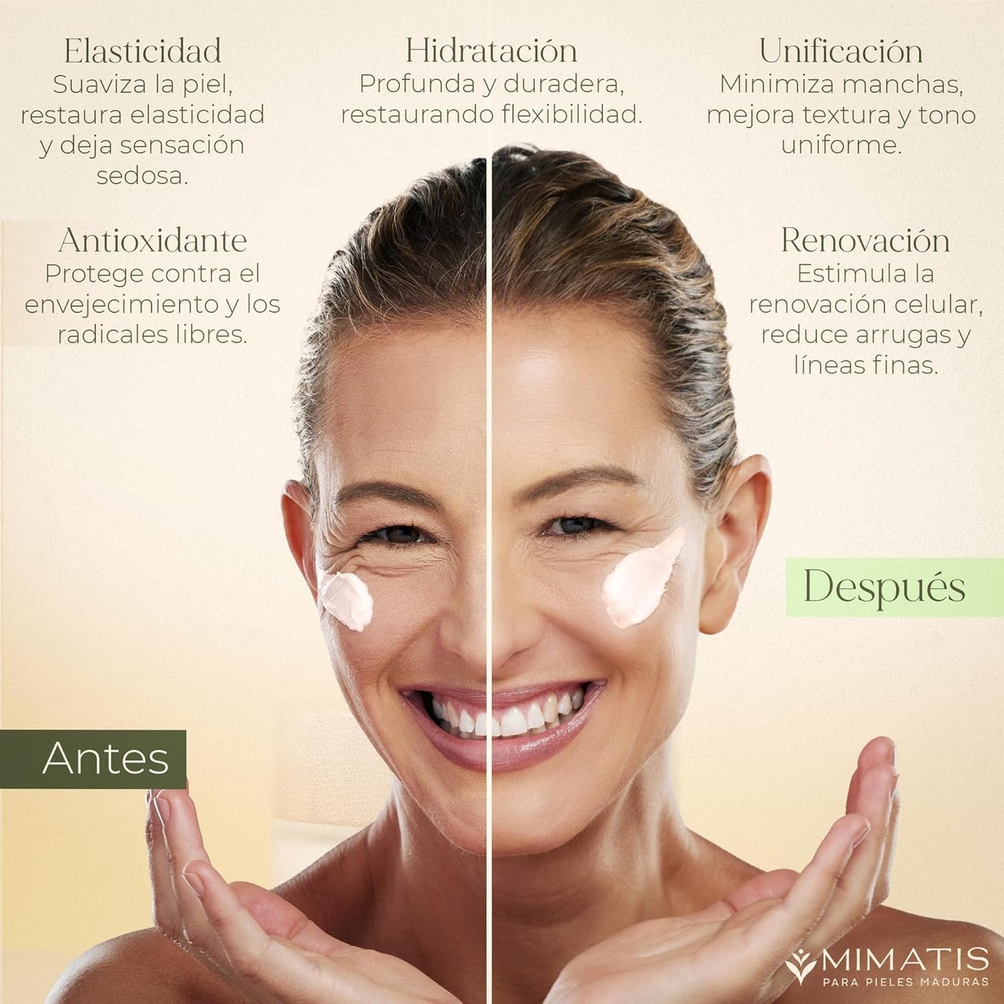 Crema Antiarrugas Mujer Natural Dia y Noche - Hidratante Facial Antiedad y Reafirmante para Cara - con Vitamina C Niacinamida Aloe Vera Acido Hialuronico Bakuchiol - Antimanchas para 40 50 y 60 años